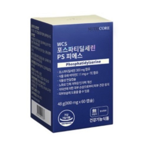 뉴트리코어 포스파티딜세린 PS 피에스, 60정, 192g, 4개