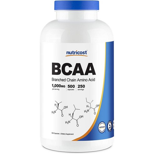 뉴트리코스트 BCAA 1g 캡슐 글루텐 프리, 500정, 1개