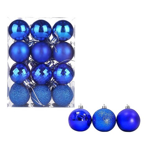 브랜드없음 40mm 크리스마스 크리스마스 트리 공 Bauble 집 매달려 집 파티 장식 장식, 푸른