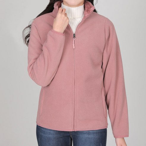 따뜻한 겨울을 위한 융털 안감 기모 플리스 자켓