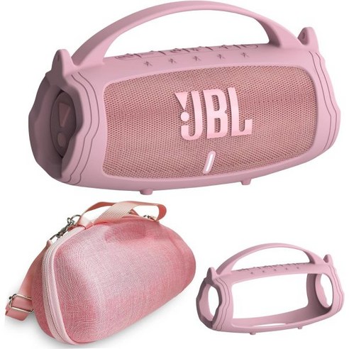 JBL 충전용 실리콘 커버 및 여행용 케이스 4 / 5 휴대용 블루투스 스피커 액세서리 핑크, Pink Case
