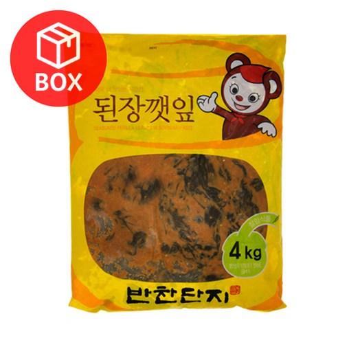 반찬단지 된장깻잎 4kg 1박스(4개), 4개