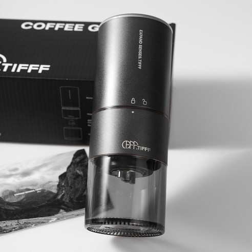 티프TIFFF 휴대용 전동 커피 그라인더 USB C-TYPE 충전식