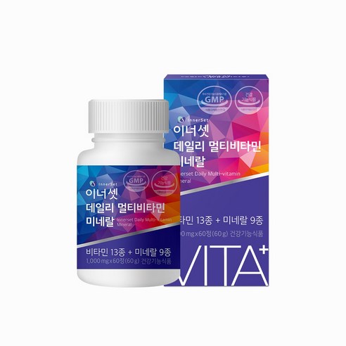 이너셋 데일리 멀티비타민 미네랄 60정 온가족영양제, 60정, 1개