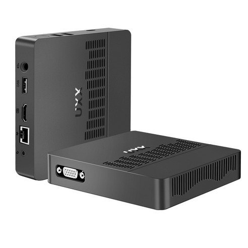 미니 PC 지원 M.2 SSD 2TB 확장 프로세서 N3350 4K HD 및 VGA 듀얼 디스플레이 BT 2.4/5G WiFi USB3.0 LAN VESA 마운트/가정/비즈니스, WIN10 Pro, 회색, 6GB