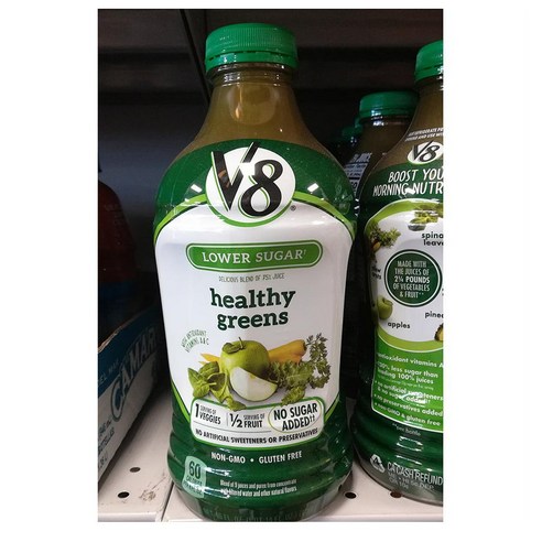 V8 lower sugar Healthy Greens juice 비에이트 로워 슈가 헬시 푸른채소 주스 46oz(1.36L), .개, .ml