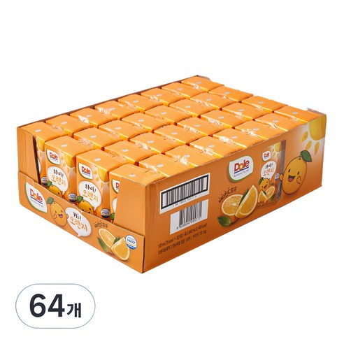 돌 하이 오렌지 주스, 오렌지, 120ml, 64개