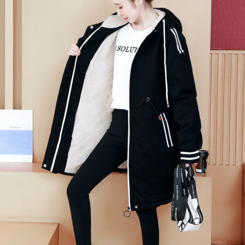 여성 코트 후드점퍼