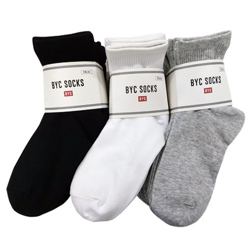 발끝에서 시작되는 하루의 편안함, BYC 캐쥬얼 중목 양말