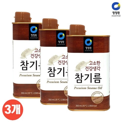 유니크앤몰 청정원 고소한건강생각 참기름350ml, 6개, 350ml