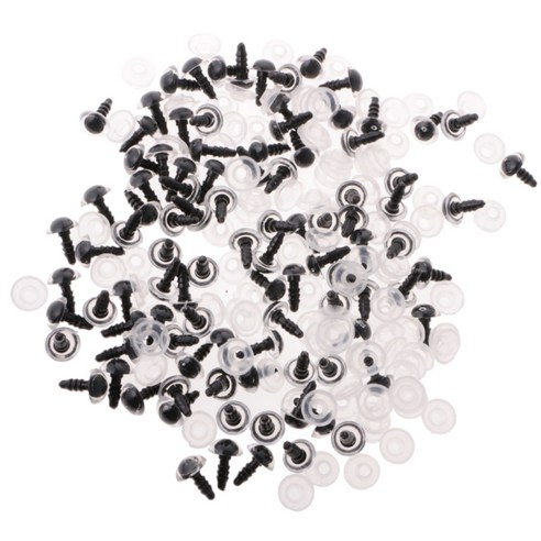 DIY 테디 베어 부드러운 장난감에 대 한 100PCS 8-12mm 플라스틱 안전 눈, 클리어