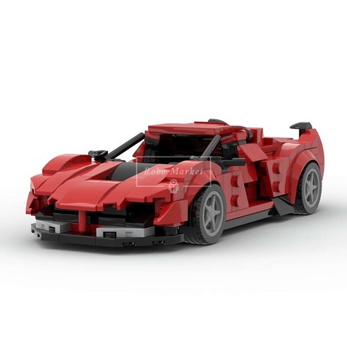 호환블럭 스피드챔피언 Ferrari Fxx K 페라리 모델 8 MOC-34001 창작 신제품, 1개