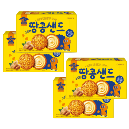 국희 고소한 땅콩샌드 대, 279g, 4개