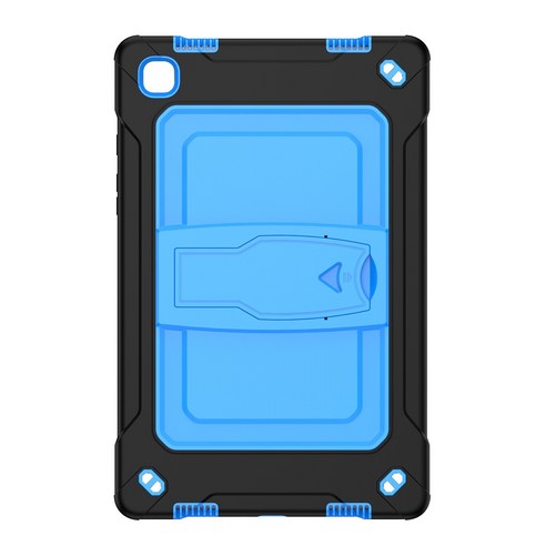 Xzante 삼성 탭 A7 10.4 2020 T505/T500 태블릿 용 케이스 스탠드 및 스트랩이 있는 낙하 방지 케이스(검정+파랑), 검은 색과 파란색, 플라스틱