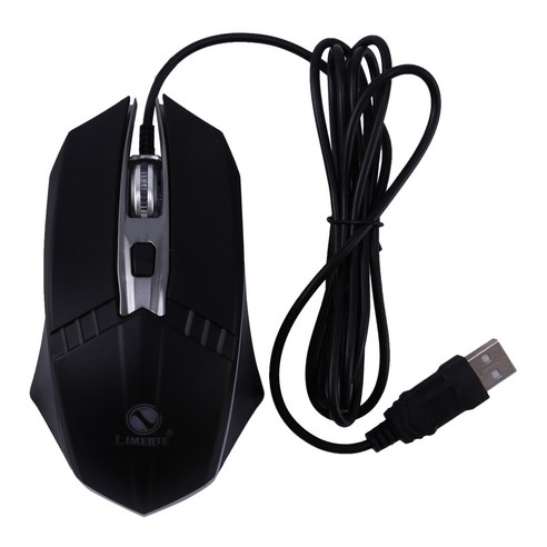 Xzante LIMEIDE X2 게임용 마우스 기계식 RGB 백라이트 측면 냉각 DPI 800/1200/1600/2400 E-스포츠 USB(검은색), 검은 색, ABS