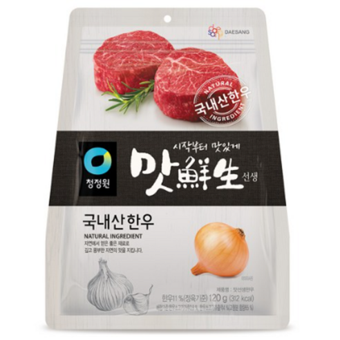 청정원 맛선생 국내산한우, 120g, 3개