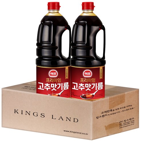 해표 프리미엄 고추맛기름1.8L, 1.8L, 2개