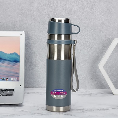 ZZJJC 아이디어 보온병 아이디어 텀블러 아웃도어 보온병, 곤색, 500ml