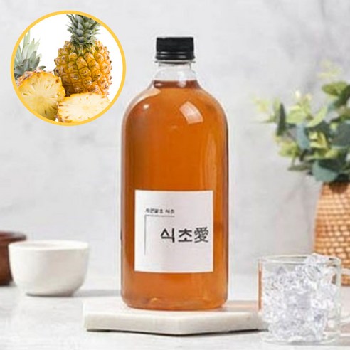 스윗쿡 식초앤 천연 자연 발효 파인애플식초 100% 무첨가, 1개, 500ml