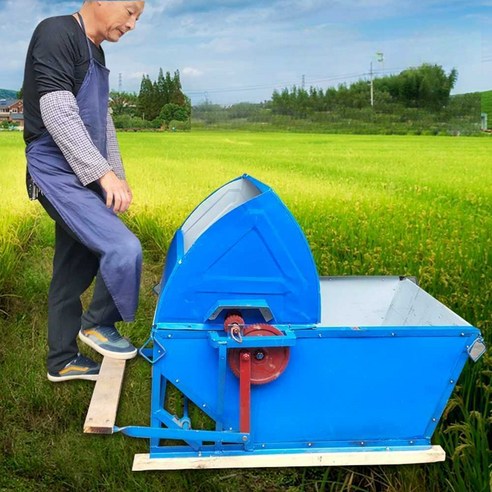 콩 탈곡기 수동 타작기 선별기 곡물 가정용 들깨, 페달 구동 탈곡기, 페달 구동 탈곡기 콩수확기