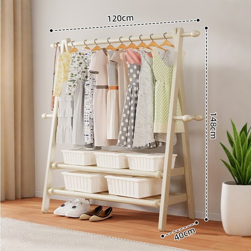 롱샹 튼튼한 스탠드 옷걸이 스탠드행거 다용도걸이, 흰색120cm, 2단
