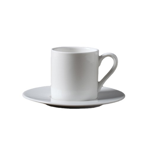 ANKRIC 예쁜머그잔 찻잔 커피 컵 접시 세트 세라믹 창조적 인 유럽 커피 컵 순수한 흰색 간단한 커피 컵, 스트레이트 통 컵 세트