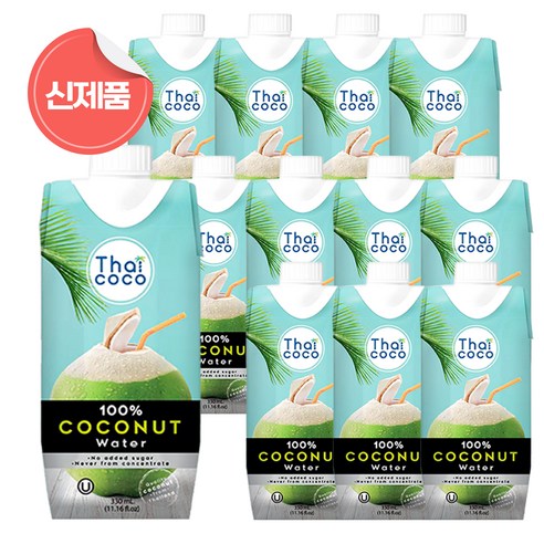 타이코코 코코넛워터/할랄 코셔인증제품, 330ml, 12개