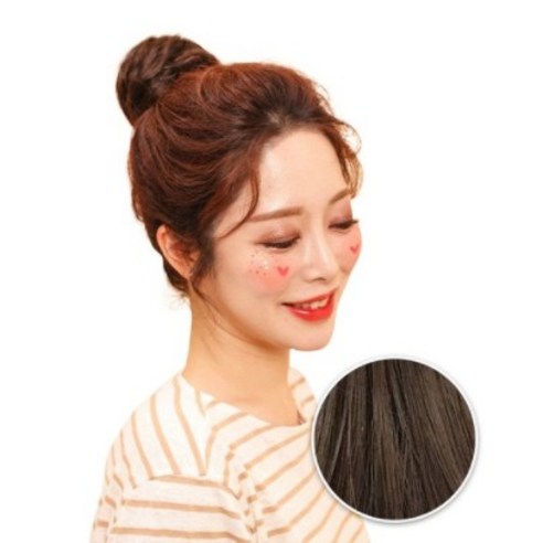 가발매니아 당고머리 가발 미디움, 초코브라운, 1개