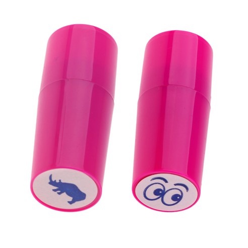 YSSHOP 2 조각 Colorfast 빠른 건조 골프 공 Stamper 마커, 53x21mm, 설명, 코뿔소 눈