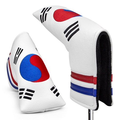 골프 드라이버 우드 유틸리티 헤드커버 아이언커버 클럽 보호커버 펴터 커버, 화이트, 1개