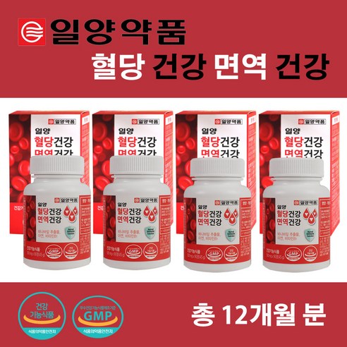 일양 혈당건강 면역건강 바나바잎 코로솔산, 4개, 90정 당차밸런스턴온