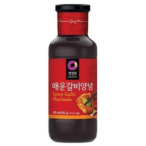 청정원 초간단 청정원 매운갈비양념 500g 반찬 조림 찌개 자취 대용량 식자재 야식 술안주, 5개