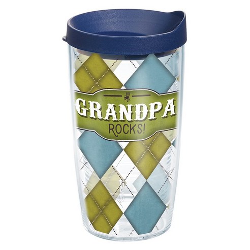 터비스 킵 드링크 핫 & 콜드 텀블러, Grandpa Pattern, 473ml
