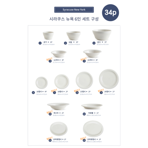 시라쿠스 뉴욕 그릇세트로 당신의 식탁을 예술 작품처럼