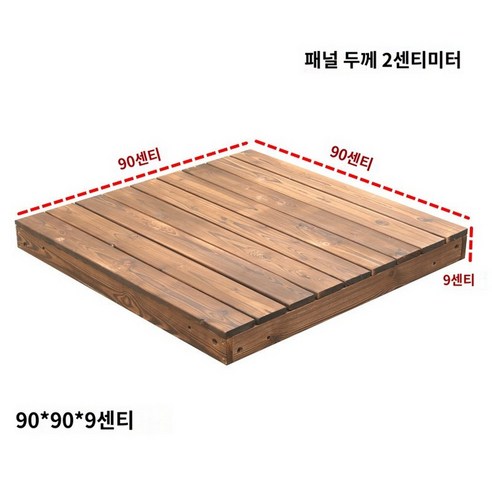 조립식평상 야외용 평상마루 세트 평상 야외테이블, 가로90*세로90*높이18cm싱글플랫폼, 1㎡