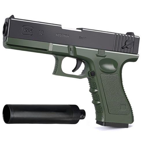UB 글록 19 소음기 탄피 배출 너프건: 블랙 그린의 매력에 빠지다 글록19