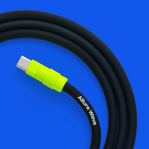 얼루어웨이브 실리콘 초고속 충전 240w 케이블 C to C, 1개, 블랙, 150cm