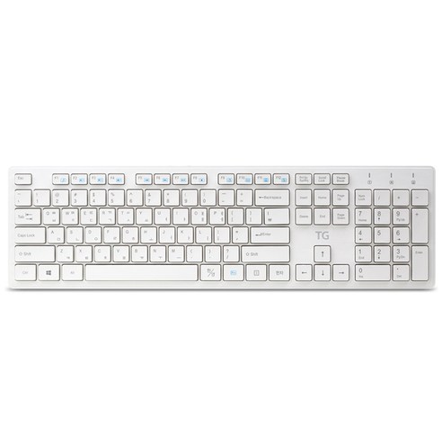 TG삼보 USB 유선 키보드 + 키스킨 세트, 화이트, TG-K500U, 일반형