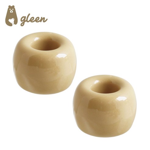 gleen 글린 세라믹 칫솔꽂이 볼펜꽂이, 2개, 칫솔꽂이-베이지