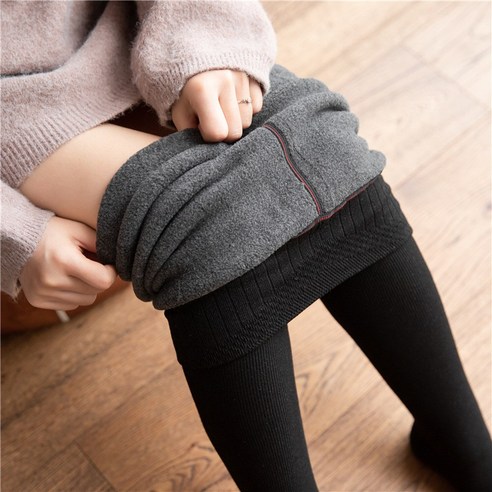 판다로드 고탄력 양털 기모 도톰 포근 날씬해보이는 골지 유발 스타킹