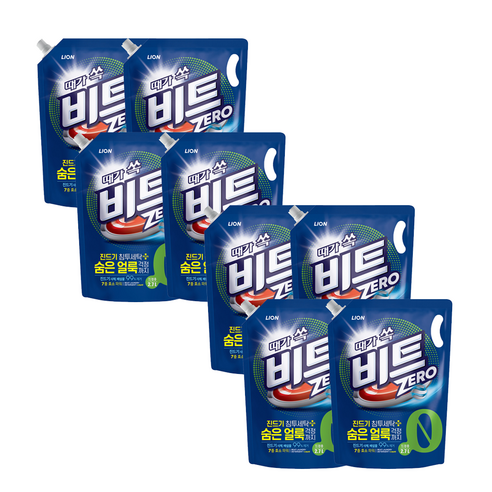 비트 제로 액체세제 일반드럼겸용, 2.7L, 8개