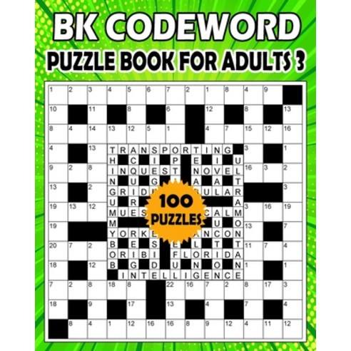 BK Codeword puzzle book for adults 3: codebreaker puzzle book for adults & seniors - 100 Puzzle from... Paperback, Independently Published, English, 9798711965893