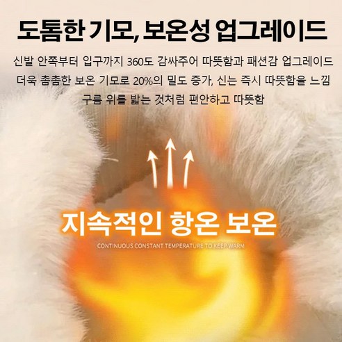 통굽 모피 일체 미끄럼 방지 스노우 부츠 여성 트렌드