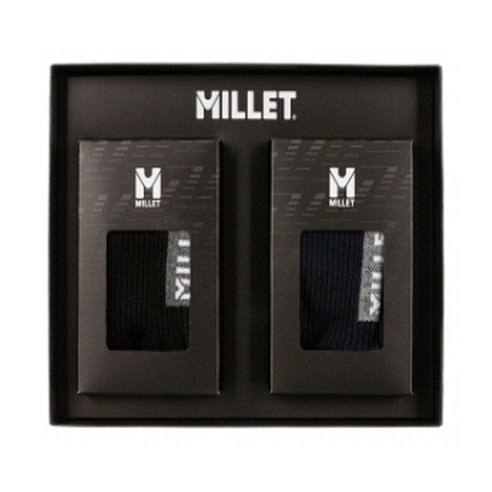 평촌점_밀레(MILLET) 남녀공용 스포츠 2족 선물세트_MXTXO907, 1개 밀레등산양말