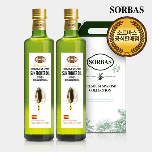 해바라기유 500ml x 2병 오일 선물세트, 2개