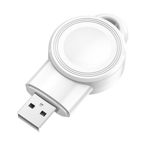 업데이트 된 휴대용 무선 USB 시계 충전기 경량 마그네틱 빠른 충전 키 체인 디자인 시계 시리즈 SE 6 5 4 3 2 1 야외, 하얀, 2.8x1.34x0.49 인치, 플라스틱
