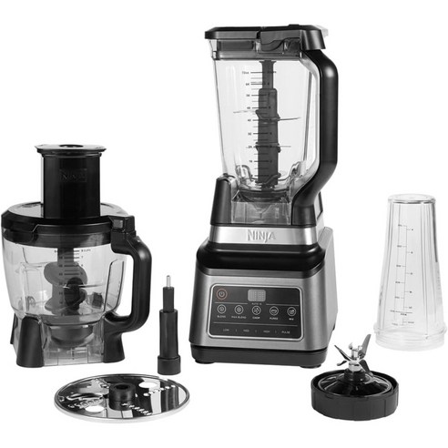Ninja 믹서 [BN800EU] 푸드 프로세서 스탠드 믹서 및 개인 블렌더, Auto iQ Food Processor 1200W, 1개