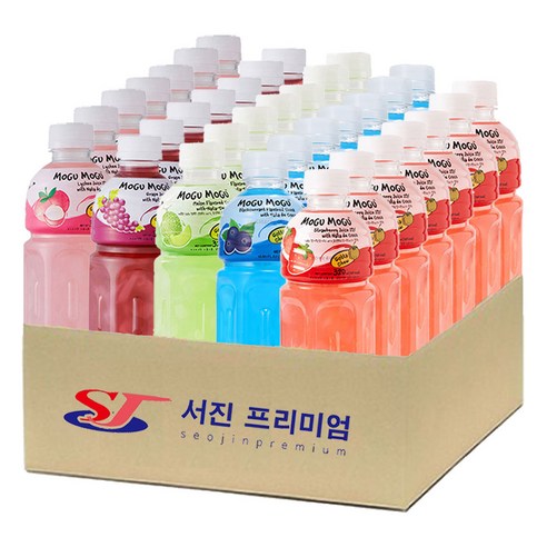 (서진프리미엄) 모구모구 5종혼합(리치+포도+멜론+블랙커런트+딸기) 320mlx35ea, 35개 델몬트콜드포도 Best Top5