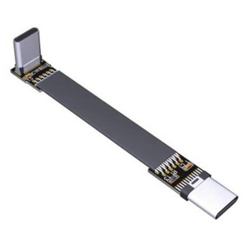 USB 3.1 타입 C 타입 C 연장 케이블 90도 어댑터 FPC FPV 리본 플랫 USB C 케이블 3A 10Gbps의 EMI 차폐 15cm에, 하나, 보여진 바와 같이