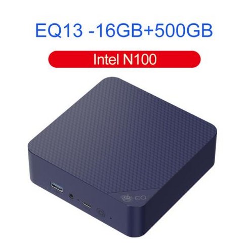 BEELINK 미니 PC 데스크탑 게임용 컴퓨터 EQ13 N200 인텔 11 세대 N100 DDR4 16GB 500GB SSD 듀얼 와이파이 6 BT52 25Gbps 1000M, 없음, 없음, 2) Beelink EQ13N100  EU